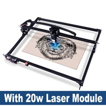 레이저 마킹기 미니 각인기 TWOWIN 타각기 절단 밀링 목재 조각기 도구 작업 영역 650*500mm 조립 20W GRBL 프린터 라우터, 3.20W laser