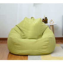 빈백 １인 에어 리클라이너 소파 쿠션 의자 코튼 싱글 레이지 소파 커버 편안한 빈백 침대 충전재 미포함, 05 green_02 80x90cm