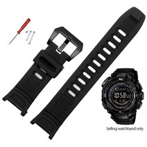 호환 카시오 3206 3135 PRG-130Y PRW-1500 PRW-1500Y 특수 스트랩 PROTREK 26x18mm 남자 시계 밴드 팔찌에 실리콘 고무 손목