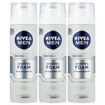 니베아 쉐이빙폼 200ml X 3개 면도크림쉐이빙젤 세이빙폼 저자극 면도폼 105139, AA1 센서티브 쉐이빙 폼 200ml
