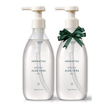 AROMATICA /수딩 알로에 베라 젤 10.1온스 / 300ml 냉각 비건 EWG 인증, 10.14 Fl Oz (Pack of 2)