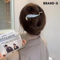 [브랜드엑스] 큐빅 꽉찬 웨이브 클립 헤어핀