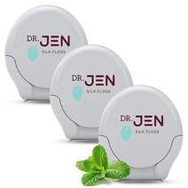 Dr. Jen 천연 재광화 치실 나노 하이드록시아파타이트 함유 100% 실크 치실 무독성 플라스틱 프리 치과 의사 디자인 훌륭한 맛 이탈리아산 민트 1팩, 297피트(1팩)_같이