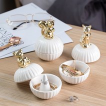 신인 주얼리 동물 세라믹 보관함 반지 목걸이 정리