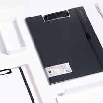 결재판 커버형 클립보드 고정밴드 서류홀더 서류철 메모홀더 서류받침대, 네이비