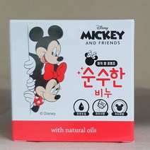 순수한 미키프렌즈 비누 100g 파우더향 청소년 사춘기 얼굴 딥 모공 케어 여드름 클렌징 폼 세수 세안 비누 10대 20대 여자 친구 선물, 1, 본상품선택