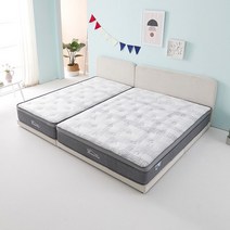 꽃잠 오픈형 패밀리 가족침대 싱글+퀸 프레임, 싱글+퀸_크림연그레이