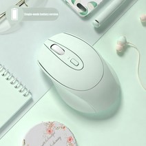 마우스 무선마우스무선 마우스 블루투스 컴퓨터 사일런트 인체 공학적 게임용 노트북 pc용, 05 Single mode Green
