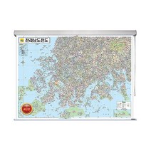 전라남도 지도 전라도 전남 부동산 전도 (롤스크린 중형 150x111), 고급천