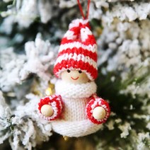 (주)파티해 트리장식 꼬마인형, 줄무늬 화이트