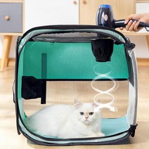 JENMV 펫 드라이룸 박스 접이식 휴대용 텐트 펫드라이기 세트 반려동물 드라이룸 강아지 건조기 고양이 털말리기 강아지 드라이 하우스 펫드라이어 중형모델 펫 드라이룸 중대형, 녹색