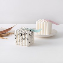 선물하기 좋은 슈가 큐브 캔들 필라 소이캔들 인테리어 소품 (선물포장), 세라믹, 유칼립투스