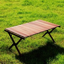 먼데이캠핑 우드 롤테이블 1000 접이식 캠핑테이블 캠핑용품 우드쉘프 캠핑롤테이블 캠핑우드테이블 캠핑 미니테이블 원목테이블, 브라운