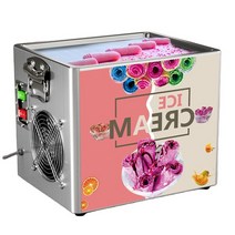 가정용 소프트 아이스크림 기계 철판 젤라또머신 데스크탑 튀김 롤 기계 가정용 휴대용 요구르트 제조 업체, 02 110V_04 UK