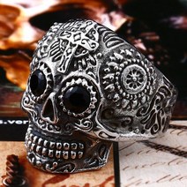 해골 반지 볼드링 텅스텐 Beier 316L Stainless Steel gem 링 Cross skull 바이커 men Man39s 패션 보석 LLBR8-327R