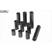 100PCS 검정 흰색 플라스틱 4.8 나일론 M3 외부 16 진수 열 Standoff 스페이서 필립 나사, M3 White, 30mm