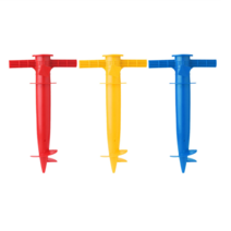 파라솔 스크류 앵커 앙카 모래사장 파라솔 두더쥐 거치대 해변 거치대 고정대 지지대 홀더 플라스틱 색상랜덤, 랜덤발송