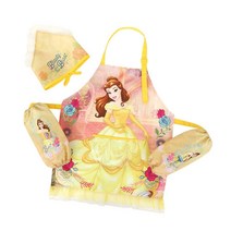 옐로우컬러 공주캐릭터 유아동 방수앞치마세트 주니어 키즈 요리앞치마