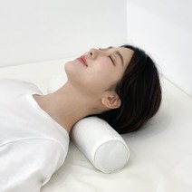 집콕 경추베개 거북목 일자목 목디스크 수건 경추목베개, 화이트, 1개