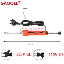 디솔더링 gaqqee 220v 36w 전기 솔더 철 진공 솔더 흡착기 용접 펌프 철 총 색상 무작위 euus 플러그 수리 도구, 나는 플러그