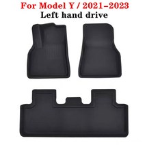 2021 2022 테슬라 모델 Y 방수 미끄럼 방지 트렁크 바닥 매트 TPE XPE 액세서리 완전히 감싸는 특수 발 패드, Left hand drive