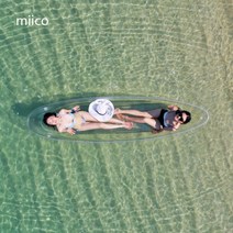투명카누 크리스탈 수상 투명보트 화보촬영 레져 펜션 휴양 관광지, 투명 2인승+1패들 사이즈 3m