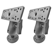 카야커 카누 2Pcs 360 Degree Swivel Universal Marine Kayak Electronic Fish Finder Mount GPS Plate Rot, 01 Black