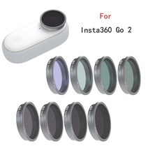 카메라 dslr 렌즈 텔레컨버터 필터 유리 MCUV CPL ND4 ND8 ND16 ND32 야간 렌즈 필터 가드 보호 캡 Insta360 GO 2 GO2 액션 카메라용, [07] GO2 LS ND64