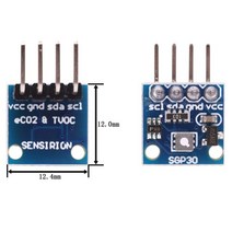 센서 실내 공기 SGP30 SGP40 측정 가스 센서 I2C arduino용 멀티 픽셀 TVOC/eCO2 포름알데히드, sgp30 땜납
