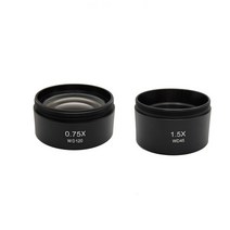 디지털 전자 현미경 광학 미니 줌스테레오 현미경용 보조 대물 렌즈 0.3X 1X 2.0X 삼안 48mm 스레드, 12 0.75X 1.5X