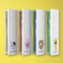 미소덴탈 휴대용 UV 칫솔살균기 건전지타입 (AA 건전지 2개 포함), 하늘색(곰)