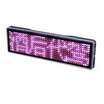 LED 광고판 전광판 차량 휴대용 미니 간판 충전식 블루투스 디지털 배지 휘장 DIY 프로그래밍 가능한 스크롤 메시지 보드 디스플레이 이름표 267EA 2, 03 pink
