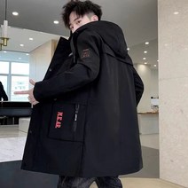 Z3JC 봄가을 빅사이즈 미디엄 롱 캐주얼 코디 남성 트렌치코트