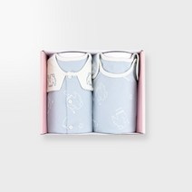 [메르베] 꽃끼리 아기 돌선물세트(내의+수면조끼)_사계절용