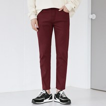 제타22 남성용 기본 무지 베이직 슬림 일자 면 코튼 스판 팬츠 바지 [1585]