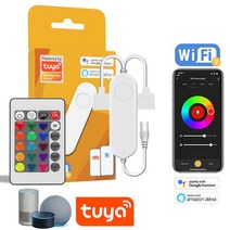 TUYA-어드레서블 컨트롤러 WIFI RGBIC 조광기 12-24V WS2811 1603 스트립 용 Smartlife Alexa Google ass, 07 RGB Two Port-Remote