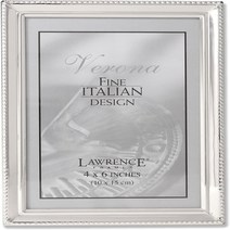 Lawrence Frames Bead Border Design 4x6 Silver, 1
