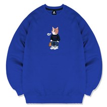 플라바 비지캣 맨투맨 남성 여성 고양이 그래픽 맨투맨 티셔츠