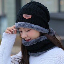 마이쁘띠 (남녀공용) 겨울 넥워머 모자 세트