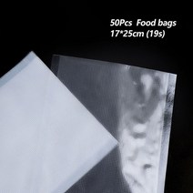 가정용진공포장기 진공압축기 습식 및 건식 자동 진공 실러 포장 기계 가정용 주방 상업용 보관 가방 10 개 포함, 50Pcs 17x25cm_EU 플러그 | 220V