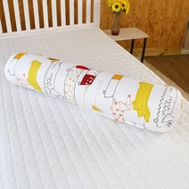 허니베딩 국내생산 순면 캐릭터 바디필로우 홑겹 롱캔디 커버 5종 110X20, 순면 롱쿠션커버 밍키 화이트