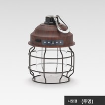 아웃도어 빈티지 캠핑 램프 led 휴대용 텐트 캠핑 램프 조절 캠핑 괘등 솔방울 램프 조명 말 램프, 나뭇결 (투명)