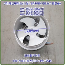 (주)혜성팬테크/스틸디퓨져팬/HV-20DS(단상)/200파이용