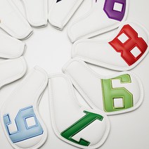 그린유니언 홀로그램 아이언 커버 골프 헤드커버, 화이트