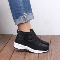 CCstyle-17 숏 패딩부츠 여성 방한화 앵클부츠 하이탑 슬립온 지퍼 털안감 국내제작