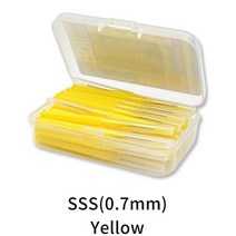 치면착색제 교정용왁스 치과용 고리 유아 아기치실 뜨거운 30 개몫 치간 브러시 치실 치아 구강 깨끗한 위생 이쑤시개 치아 브러시 구강 관리 도구, 노란색