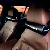 BMW 목쿠션 M 퍼포먼스 1+1 카본가죽 메모리폼 경추보호 M패키지 인테리어 3시리즈 4시리즈 5시리즈 X5 X6 X4 X3 X7 등 전차종 00182, 1. 중간로고