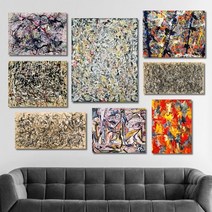 유홍아트 잭슨폴록 명화 인테리어액자 No112 프레임 3호(27x19cm) (5613723), 6번/프레임액자(검정)
