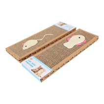 GHSHOP 2Pcs 고양이 Scratcher Pads Scratching Board 가구 Protector 대 한 Kitty, 37x12x2cm, 종이, 갈색