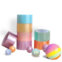 KC인증 어린이용 대용량 올인원 테이프공 테이프볼 6개 세트, 6cm(6개세트)